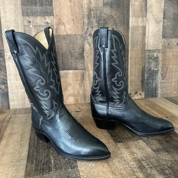 Dan Post 110 J Black Western Extra Wide Cowboy Boots Mens 9 EW - Picture 12 of 12